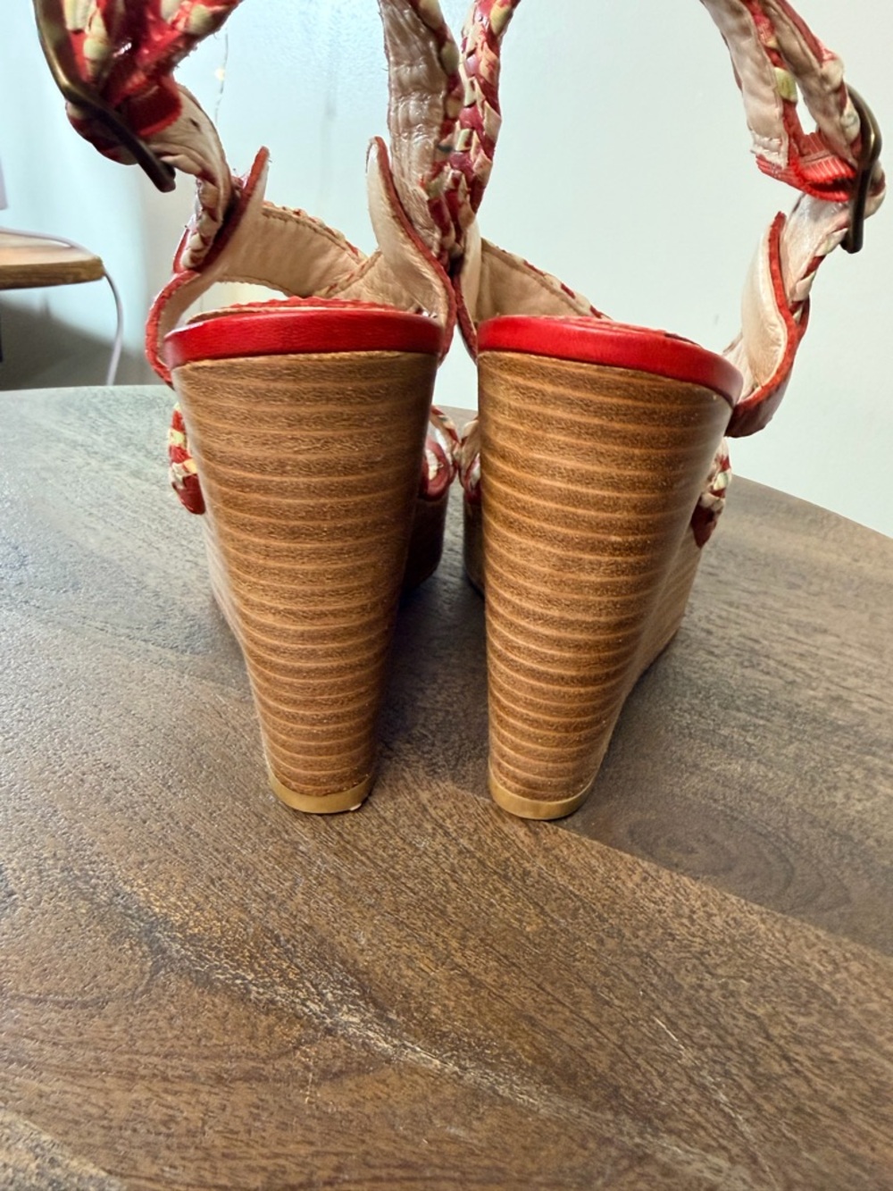 Frye Corrina Whipstitch Wedge Sandal Size 7 - Picture 8 of 8